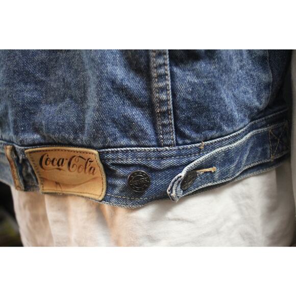 VINTAGE COCA-COLA DENIM VEST – EMBROIDERED BACK – RARE 80s/90s – MEN’S LARGE - Picture 8 of 13